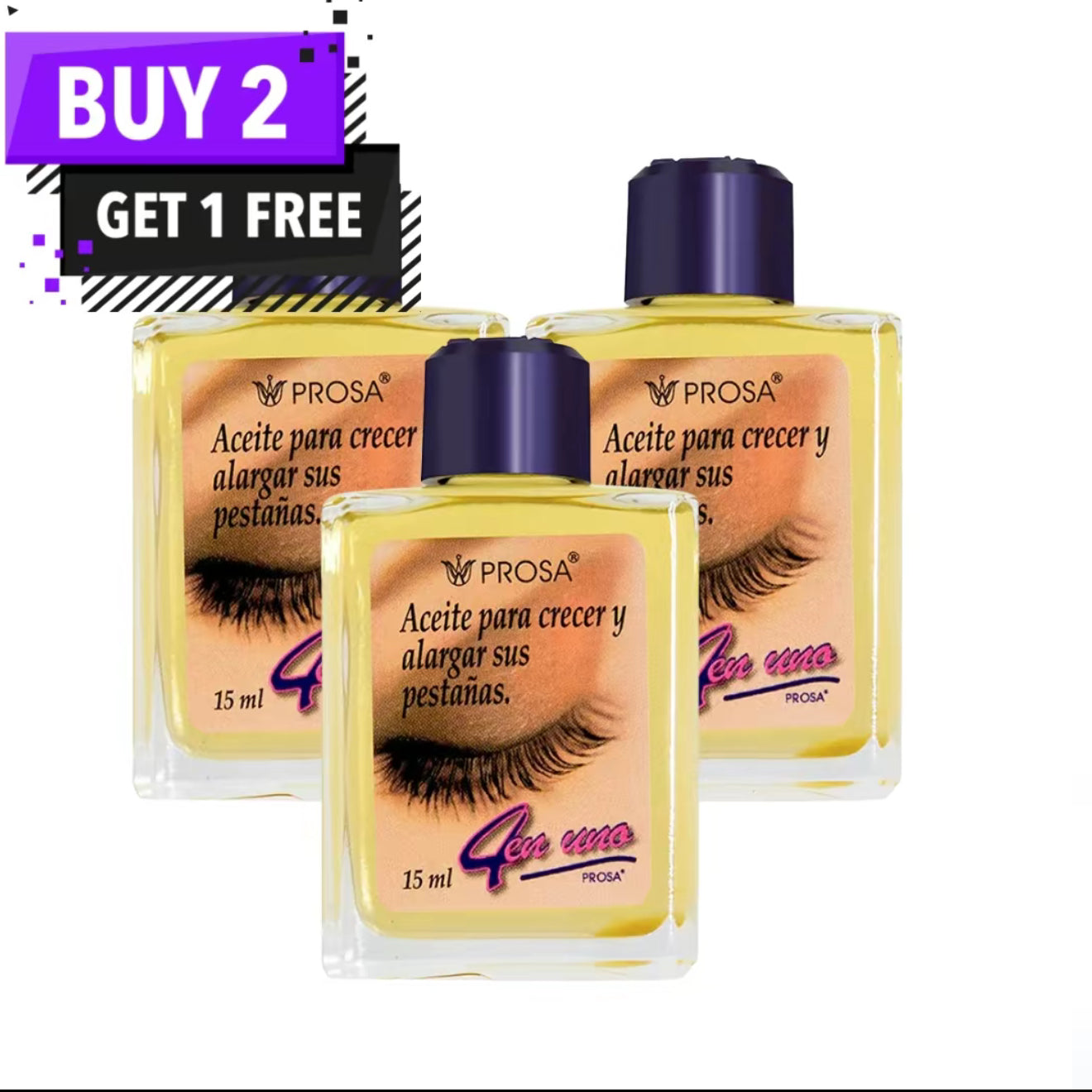 3x Prosa Mascara Oil 4in1 Mascara treatment longer eyelashes growth
