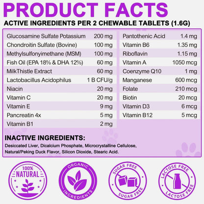 Multivitamin for Dogs 15 in 1 Multivitamin for Dogs, Dog Vitamins & Supplement
