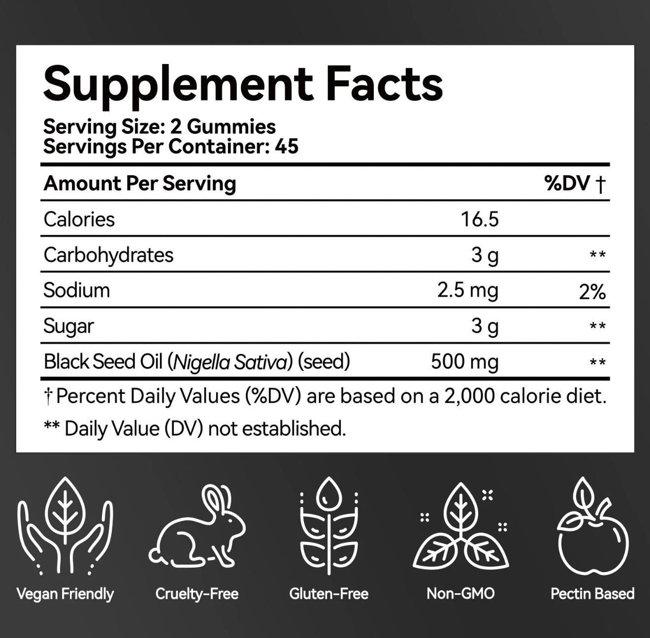Black Seed Oil Gummies 90ct 100% Blackseed Oil, 2.5X Per BSO Gummy for Beauty Immune & Overall Wellness Support -Super antioxidant for Immune Support, Joints, Digestion, Hair & Skin - 90 Gummies