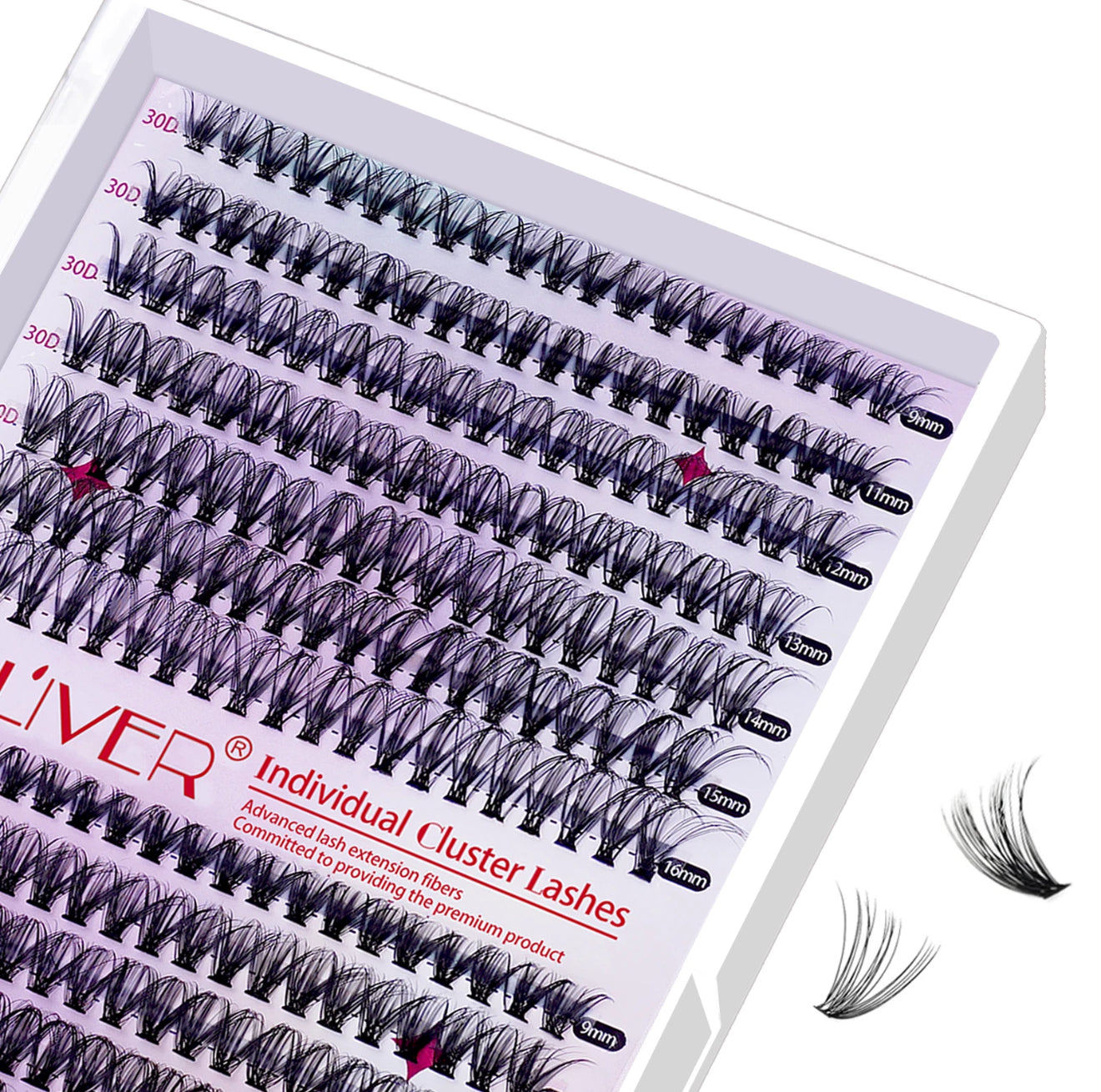 Lash Extension Kit DIY 280pcs Lash Clusters Eyelash Extension Kit, 9-16mm 30D 40D Individual Lashes Kit with Lash Bond and Seal, Lash Tweezers for Self Use (30D&40D, 0.07D, 9-16mm, Kit)