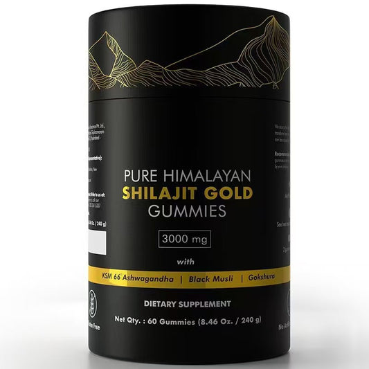 Pure Himalayan Shilajit Gummies Gold No Added Sugar I AshPure Himalayan Shilajit