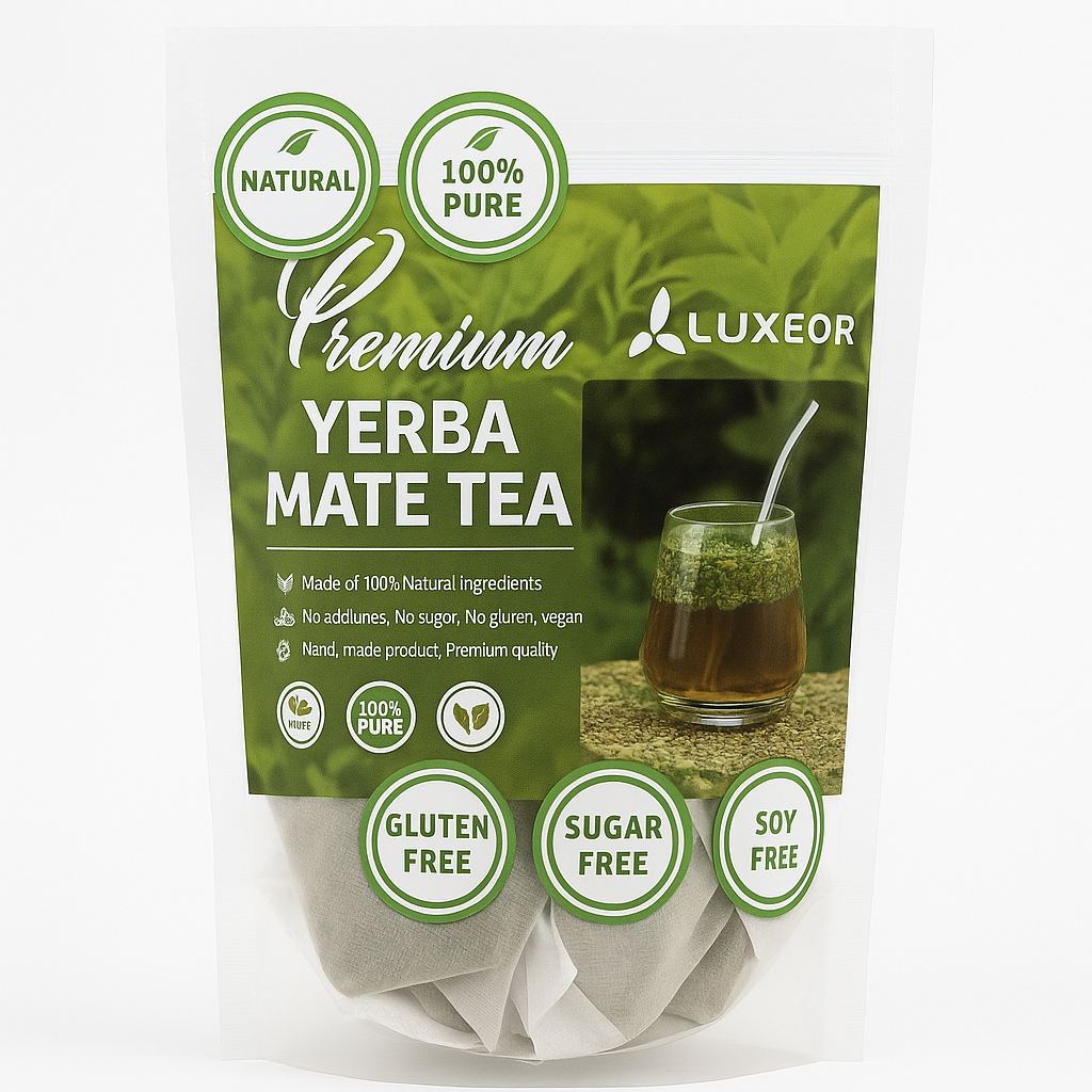 Yerba Mate Tea - Super Calm Yerba Mate - Low Sugar Content, Clean Energy with No Crash - Stay Refreshed and Focused Throughout the Day - Ideal for Health Enthusiasts - 40 TEA BAGS