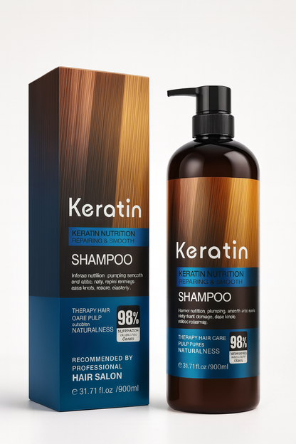 900ml X-large Premium Keratin Shampoo for Hair Straightening, Shine Hair-Nourishes Dry Hair & Controls Frizz | TMT Keratin | Sulphate free | Paraben Free | For Men and Women