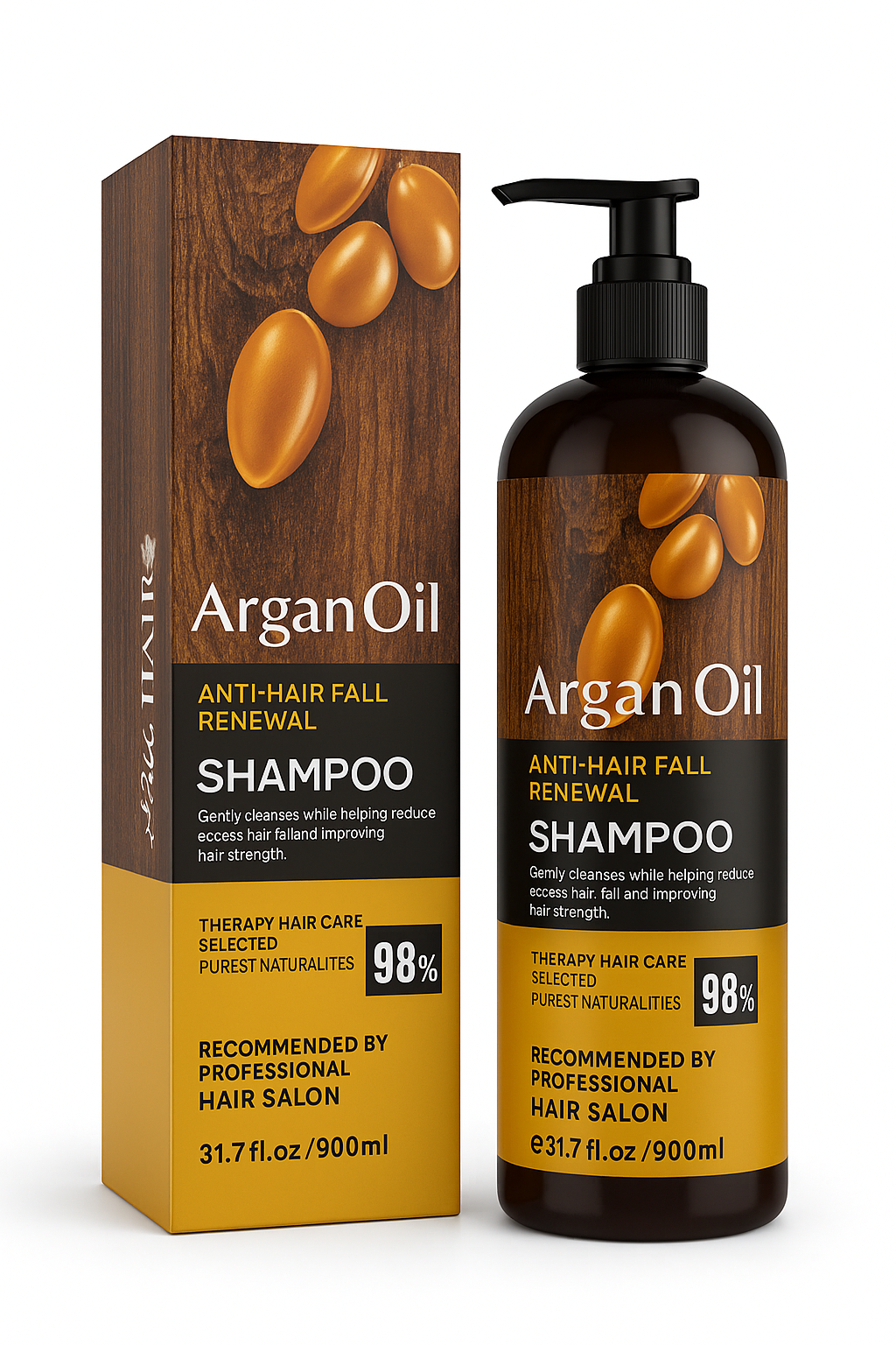900ML Large Argan Hair Growth Shampoo - Sulfate Free - Treatment for Hair Loss, Hair Thinning shampoo & Regrowth shampoo - Men & Women - Infused with Biotin, Argan Oil, Keratin, Caffeine
