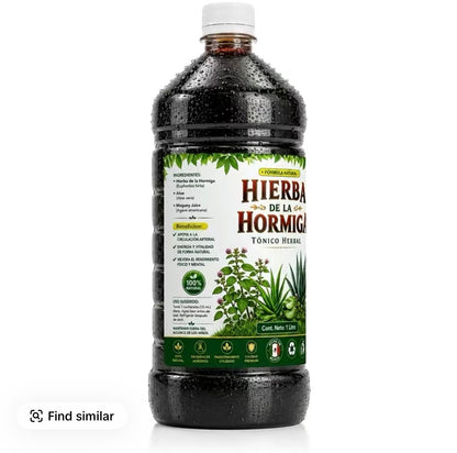 1000ML Jugo De Hierba De la Hormiga tonic Natural Jugo De Maguey y Sabilla Aloe vera - Mexican Wellness Drink tonic 1Lt