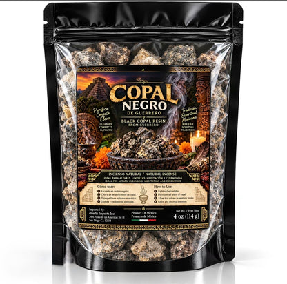 Copal Negro De Guerrero Black Copal Resin 4 oz 114 g Natural Incense IMPORTED FROM MEXICO