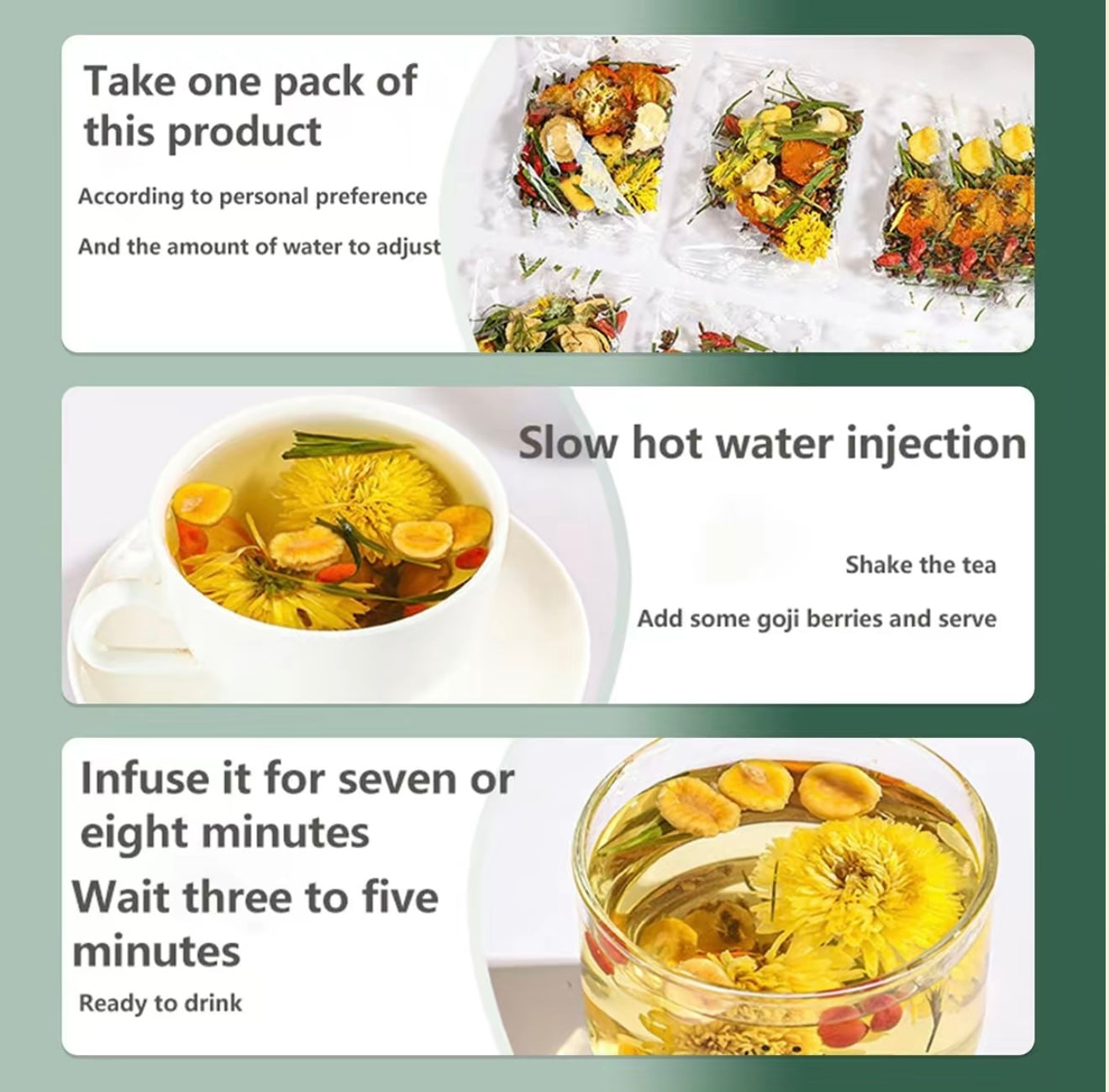 Dandelion Wolfberry Tea, Kidneys & Liver Herbal, Detox Cleanse Detox Herbal Tea