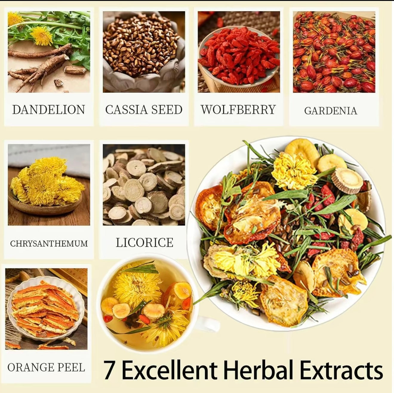 Dandelion Wolfberry Tea, Kidneys & Liver Herbal, Detox Cleanse Detox Herbal Tea