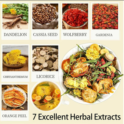 Dandelion Wolfberry Tea, Kidneys & Liver Herbal, Detox Cleanse Detox Herbal Tea