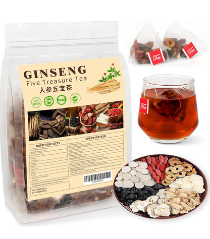 25 pcs Ginseng six treasure tea , Kidney tea ,liver tea , red date kidney health