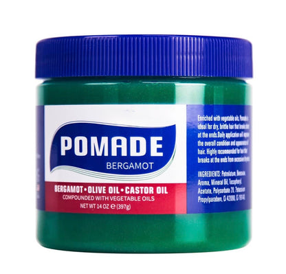 Bergamot Pomade for Styling with Olive Oil & Castor Oil, 14oz