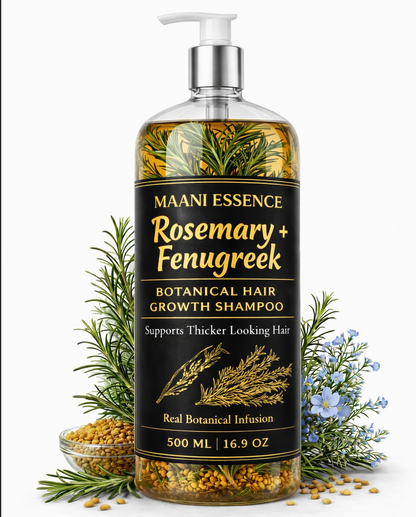 500ML Rosemary + Fenugreek Botanical Hair Growth Shampoo – Biotin, Keratin & Horsetail Extract - With Real Visible Pieces of Rosemary, Fenugreek & Cinnamon Thickening & Strengthening Formula