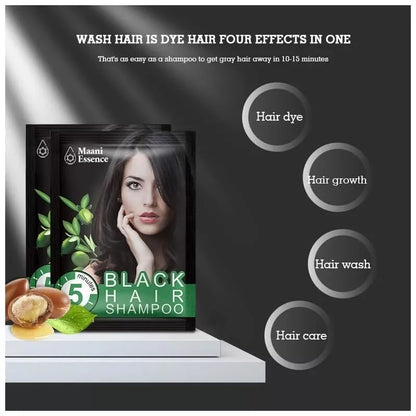 Noni Black Hair Magic Hair color shampoo (25ml x10Sachets) Black hair shampoo
