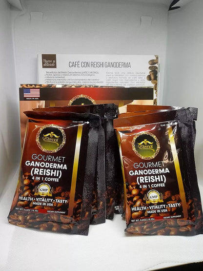 Gourmet Ganoderma (Reishi) 4 in 1 coffee 15 sachets WITH COLUMBIAN COFFEE