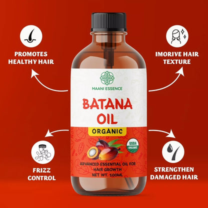 100ML LARGE ORGANIC BATANA OIL 100% PURE AND NATURAL -NON GMO - MADE IN USA Prem