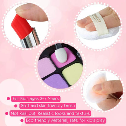 Kids Makeup Pretend Play Cosmetic Play Makeup Toy Set Kit for Little Girls Toys