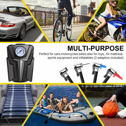 Heavy Duty Portable Air Compressor Car Tire Inflator Electric Pump Auto 12V
