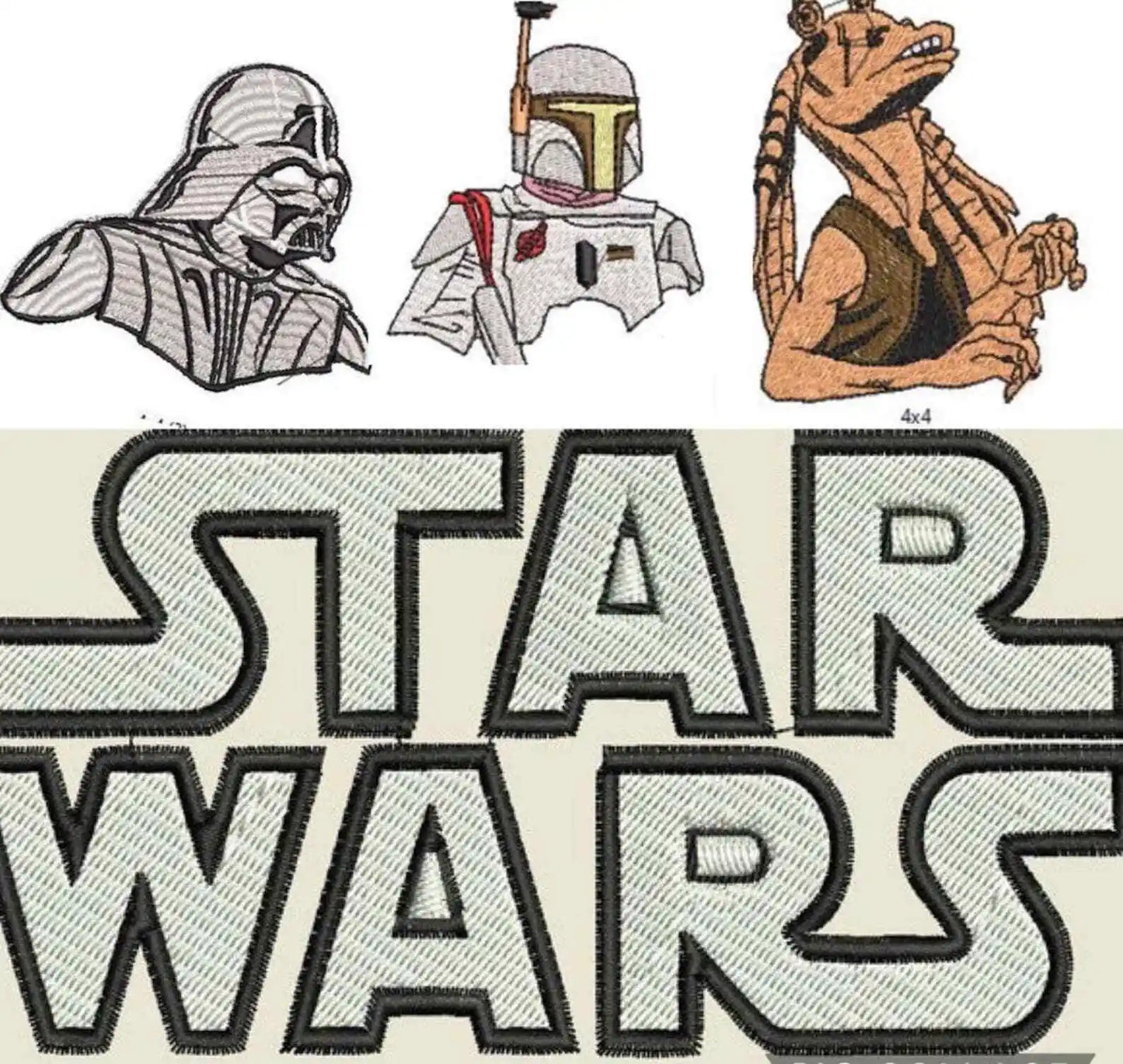 Embroidery Designs PES JEF HUS Disney Marvel Star Wars Embroidery Designs USB