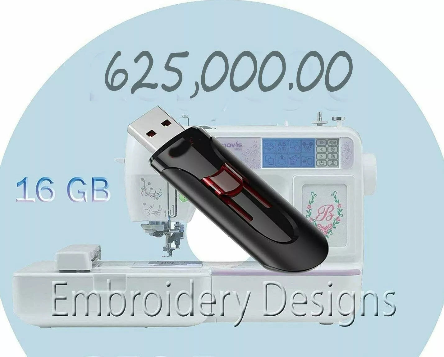 Embroidery Designs 550,000+ JEF Format Characters Embroidery Designs for Janome