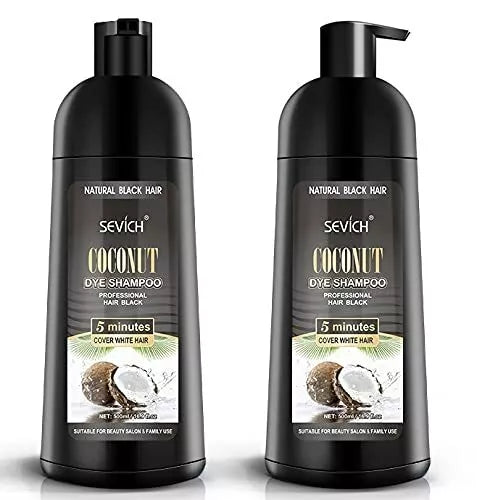 Coconut Black Permanent Hair Dye Instant Hair Dye Fast Color Shampoo Argan Oil